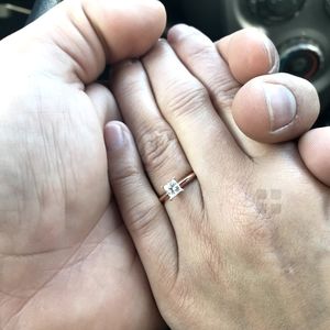 1/2 carat rose gold diamond ring